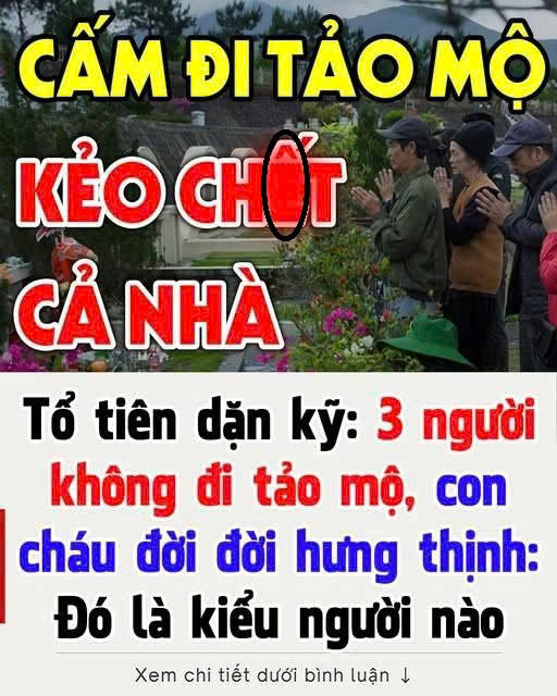 Tổ tiên dặn kỹ: 3 người này không đi tảo mộ, con cháu đời đời hưng thịnh: Đó là kiểu người nào